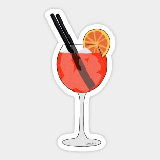 Aperol Spritz Cocktail Summer Drink Sticker